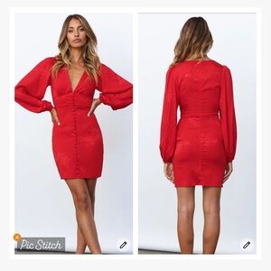 Hello Molly Heart Eyes Dress Red